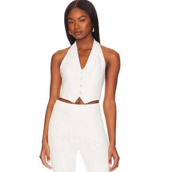 superdown Jackets & Blazers - Superdown Nikita Vest in Ivory NWT Size Medium